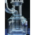 Double Geyser Perc Beaker Base Glass Smoking Water Pipe (ES-GB-555)